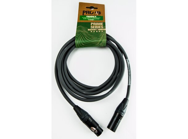 Procab PRD955, DMX-kabel, 10M 5pin Premium DMX-AES/EBU, XLR Han-XLR Hun 